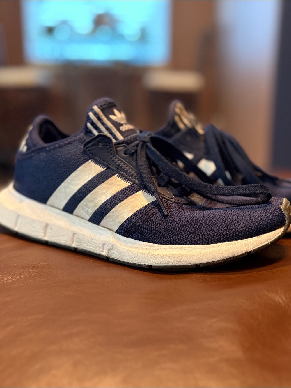 adidas Kids Navy and White Casual Sneakers